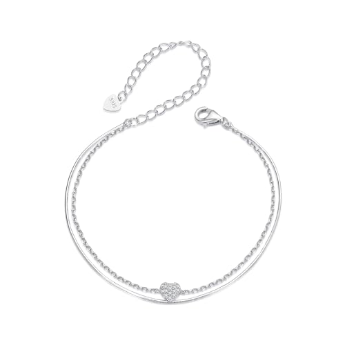 Bracelet multicouche argent 925 femme avec étoile papillon et croix