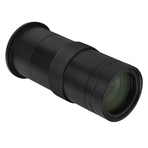 CCD Microscope Camera Lens, 25mm C Mount Lens 8X-100X Zoom Adjustable Magnification Industrial Microscope Accessory Durable and Long Life