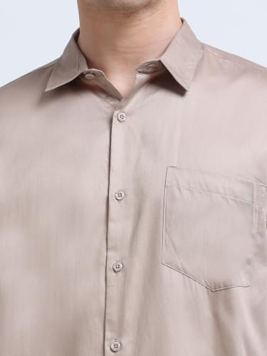 Image of Miraan Men's Satin Long Sleeve Casual Shirt (GASATIN)