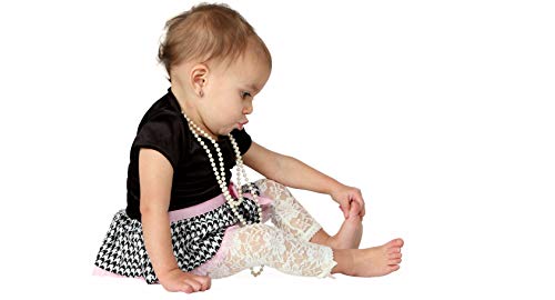 Baby and Toddler Girl-Lace Leggings Tights -Capris - Satin Bows - Soft Non-Scratch2