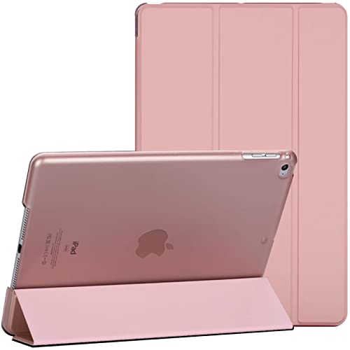 Smart Case For iPad 10.2-Inch 9th/8th/7th Generation 2021/2020/2019 with Auto Wake/Sleep Magnetic Lightweight Protective tablet cover (Rose Pink)