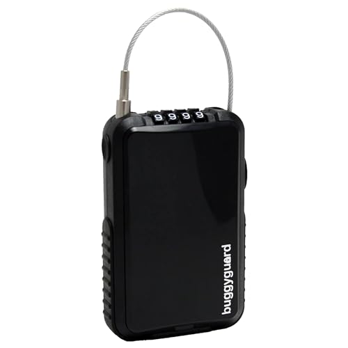 Image of BuggyGuard Top Anti-Theft Retractable-Combination Chain Cable Locks Lock to Padlock Key Accessories Kids Stroller, Buggy Guard, Bike/Bicycle (Gold/Orange), Buggy Gear (Black)