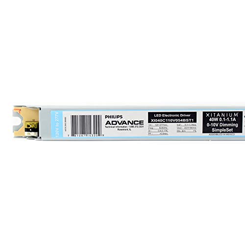 Image of Advance XI040C110V054BST1 Dimming LED Driver, Xitanium, 40W, 0-10V, 22-54V, 120 /277V