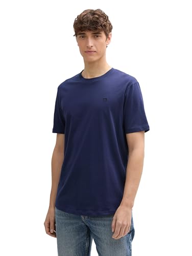 TOM TAILOR Denim 1046898 Camiseta, 34590-Dark Blueberry, M Hombres