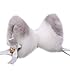 Focupaja Soffice Fascia per Orecchie di Gatto Orecchie Gatto Cosplay Ragazze per Regalo di Compleanno Regalo di Natale Festa di Trucco Cosplay （Bianco grigio）
