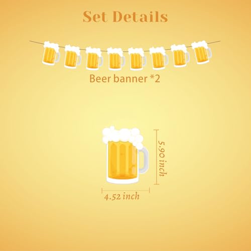 Image of Beer Birthday Banner for Beer Party and Birthday Wedding Party Supplies (Ginger)