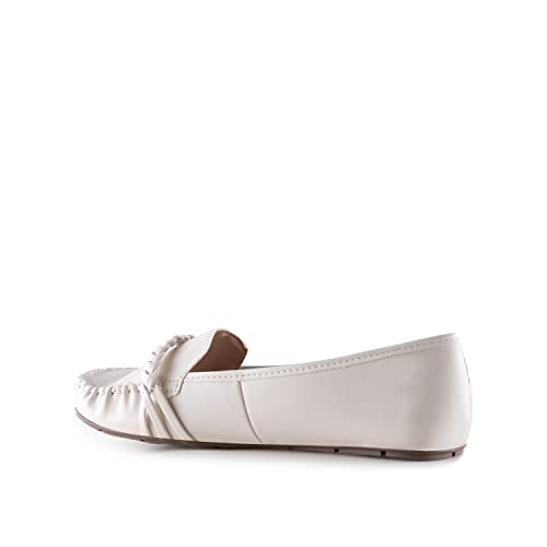 Mocassim, Via Uno, Feminino, Off White, 36
