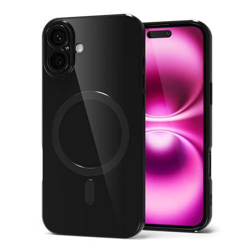 Coque plastique dur iPhone 16 Plus avec gelée de caoutchouc fin et Magsafe