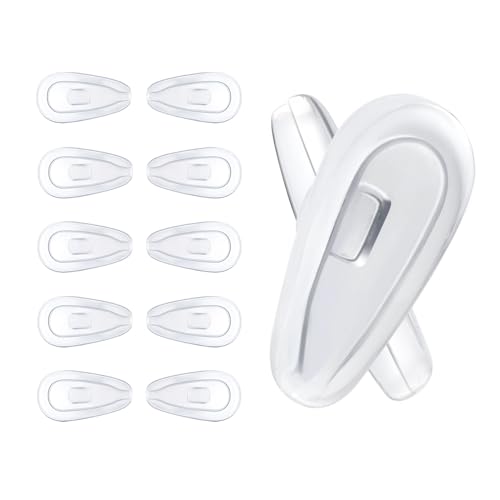 Image of OOWLIT 5 Pairs of Clear Nose Pads Compatible with Oakley Gasser OX5087 /Lizard OX5113 OX5120 /Barrelhouse OX3173 OX3174