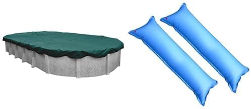 Pool Mate 391833-4PM Winter Pool Cover with Pillows, Extra Heavy-Duty Teal Green, 18 x 33 ft Above Ground Pools