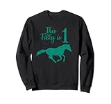 8.5 oz, Klassisch geschnitten This Filly Is 1  1st Birthday Female Horses Geschenk Sweatshirt