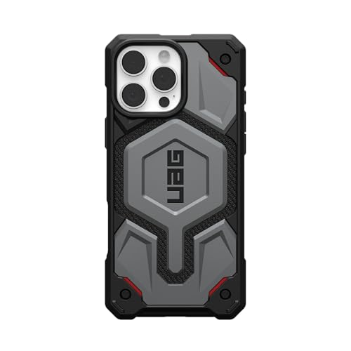 Image of Urban Armor Gear UAG Monarch Pro Magnetic Compatible, Premium Rugged Protective Case /Cover Compatible with iPhone 16 Pro Max (6.9-Inch) (Military Drop Tested) - Kevlar Silver