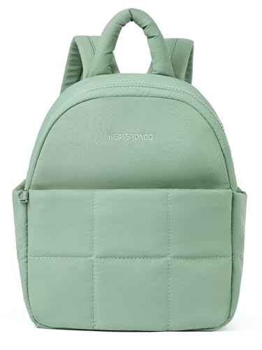 Image of WESTBRONCO Mini Backpack for Women Nylon Small Fashion Backpacks Purse Puffer Lightweight Backpacks for Travel, Shopping, Daily
