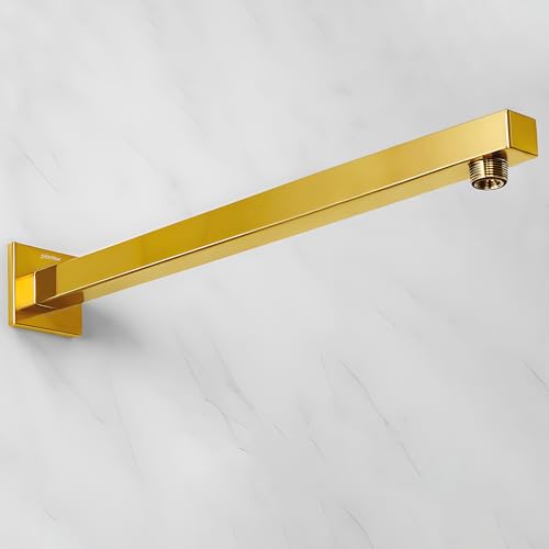 Image of Plantex 24-Inch Shower Arm for Overhead Shower /Stainless Steel Shower Pipe /Wall Mount Bathroom Fitting with -Inch Thread - Pack of 1 (Gold)