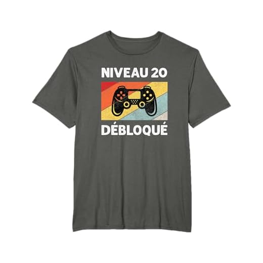 T-shirt d'anniversaire "Niveau 20 débloqué"