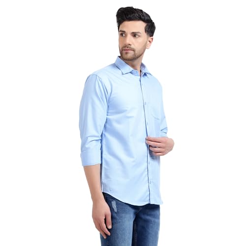 Image of Tee Projekt Premium Plain Cotton Shirt for Men | Cotton Shirt | Casual Shirt | Solid Shirt | Full Sleeves | Formal Shirt