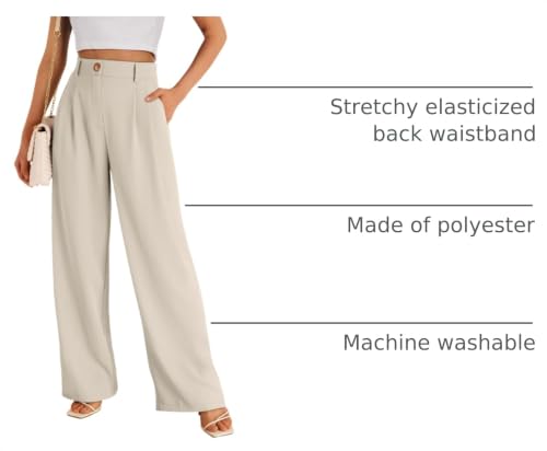 Image of LILLUSORY Womens Wide Leg Dress Work Flowy Pants Business Casual Outfits | 2026 Trousers, Dressy Slacks, High Waisted Palazzo, Professional Office Interview Clothes, Travel Wear