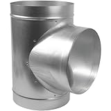 Vent Systems 8'' Inch T Shape Duct Connector 3 Way Hose Adapter/Splitter For Hose T-shape Round Pipe Connector- Extractor Fan - Duct Hose Dryer Vent T Connector - 8 Inch 3 Way Fitting