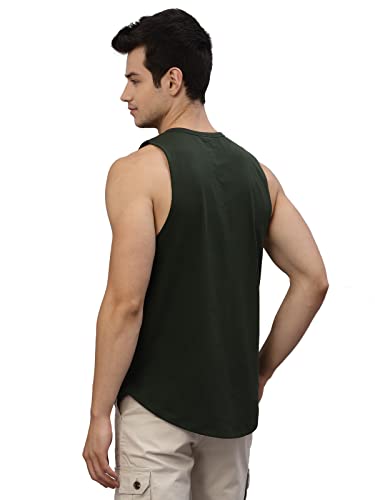 Image of Rigo Stylish Cotton Printed Vest for Men | Round Neck,Regular Fit, Sleeveless T-Shirt Vest for Men | Casual Innerwear Sando for Men & Boys - Perfect for Workouts Gym, Vacations, and Beaches