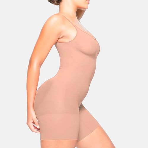 Image of Shapewear Bodysuit for Women Tummy Control - Body Sculpting Shaper Tank Top Brief and Midthigh - Seamless Snatched Waist Slimming, Butt Lifting