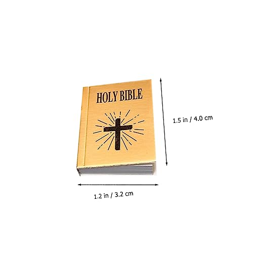 STOBOK 4 Pçs Mini Bíblia Livros Em Branco Acessórios Da Bíblia Decoração Mini Bíblia Adornam Miniatu