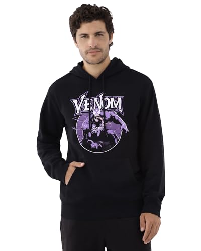 Marvel Venom Hoodie Mens Purple Symbiote Graphic Print Pullover4