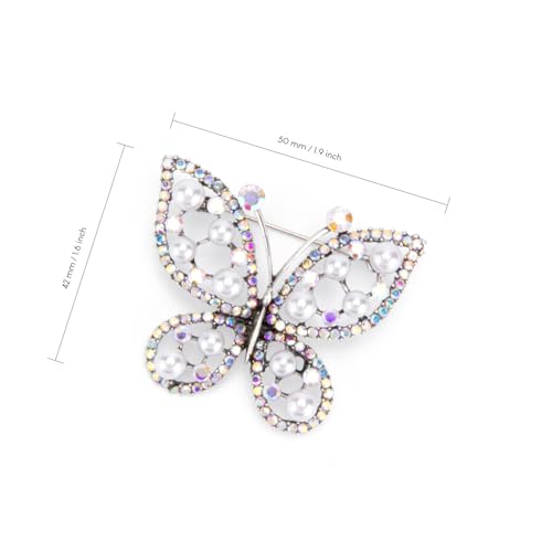 Image of Wynameleri Lapel Pins Brooch Fashion Design with Pearl in Gift Box