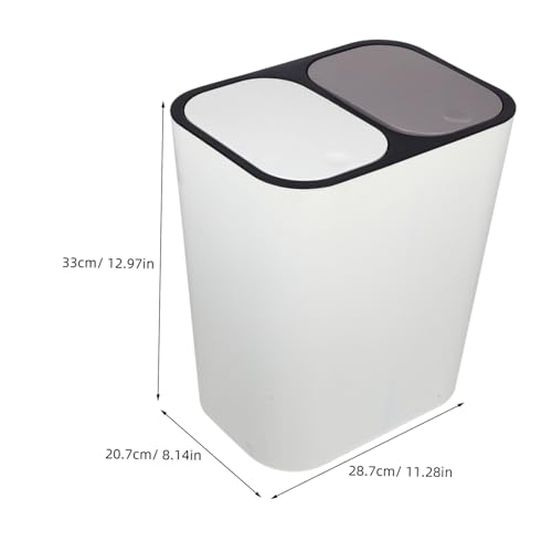 Tapa para caneca basura cocina y baño con 2 compartimentos miniatura 2