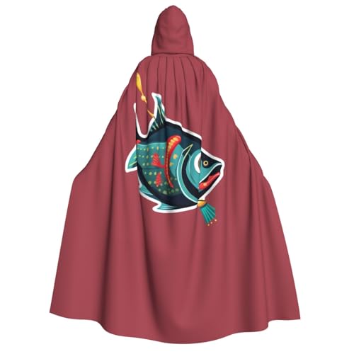 Cape à capuche poisson adulte leurre cosplay carnaval bal masqué festival