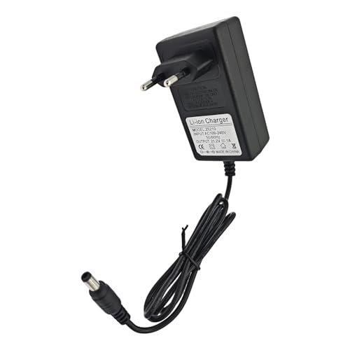 JZK 25.2 V 1 A Cargador para Batería de Litio, Adaptador de Carga DC de Repuesto para Li-Ion con Luz de Control