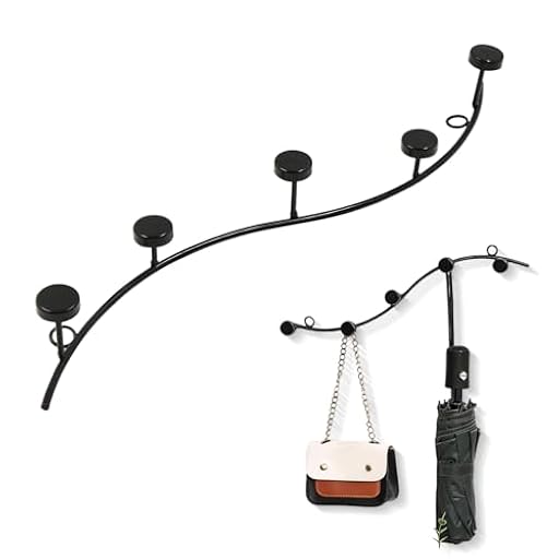 lemgyiamz Perchero De Montaje En Pared - Ganchos Metal Decorativos Creativos Simples DecoracióN Del Hogar Entrada Dormitorio DetráS La Puerta Colgadores BañO, Negro 1 Piezas | Ya disponible en tu tienda friki favorita! En mundofriki.es!