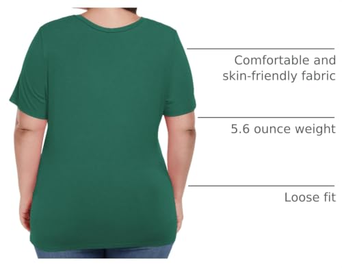 Image of ForHailey Women's Plus Size St Patricks Day T-Shirt Women Lucky Clover Graphic Irish Tee Casual Short Sleeve Graphic Tees