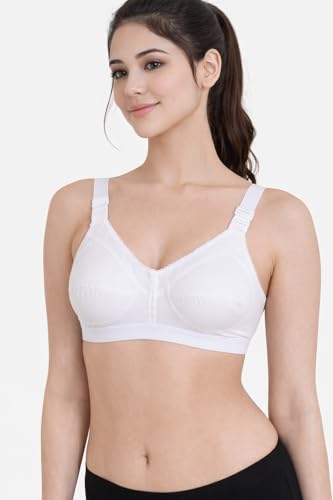 Image of Women Cotton Bra, Soft Breathable Non-Padded Everyday Comfort Bra