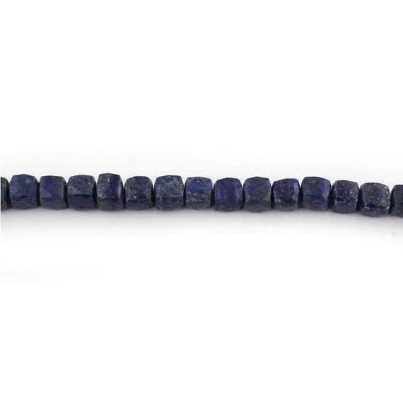 Lapis-lazuli perles cubes facettées de qualité supérieure pour création bijoux - 3