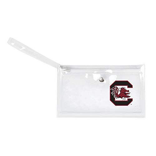 Image of Littlearth - LIWXY NCAA South Carolina Fighting Gamecocks Unisex Ncaancaa Ticket Wristlet, Clear, 9 inch by 5.25 inch