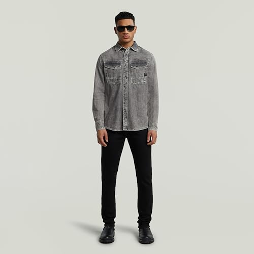 G-STAR Herren Dakota Slim Hemd, Grau (Sun Faded Graphite Grey D23616-D540-H162), XS – Ansicht 3