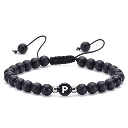 Pulsera de cuentas de piedra natural para el estilo diario del hombre urbano contemporáneo
