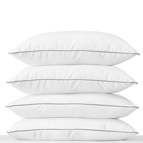 Opiniones y reviews de Almoadas los más solicitados. 47 TESSO HOME Almohadas Comfort | Firmeza Media | Hipoalergénicas y Antiácaros | Suaves y Lavables | Tecnología Down Alternative (4, Gris, Estándar)