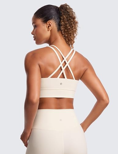 CRZ YOGA Softness Mold Womens Butterluxe Strappy Longline Sports Bra - Double Spaghetti Strap Workout Yoga Crop Top Athletic - Image 3