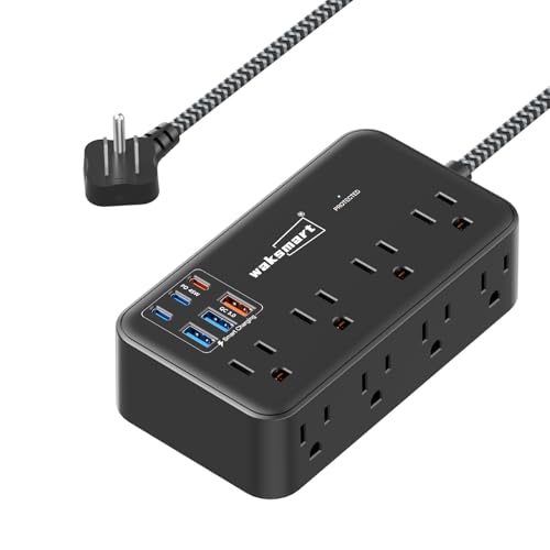 Pd45w Usb C Charger Surge Protector Power Strip 2800j 8 Ac Outlets With 6 Usb...