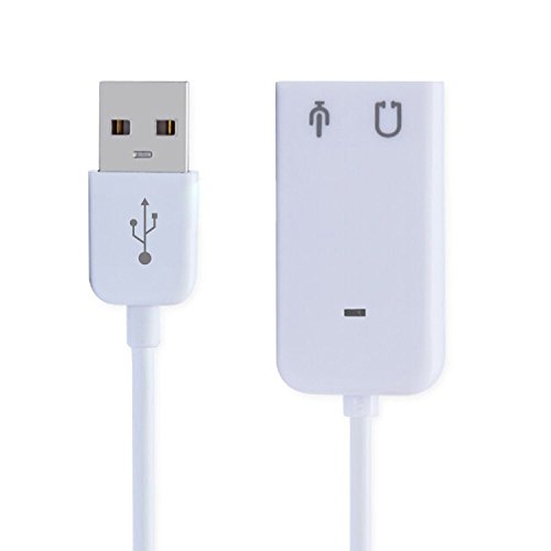 LIYU USB Audio Adapter External Driverless Adapter Cable(2 Pack) 3D Stereo 7.1 Channel