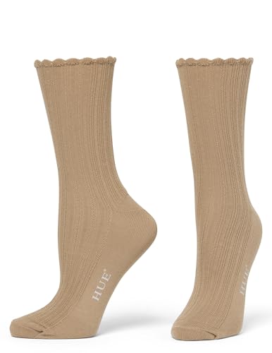 Image of HUE Women's Scalloped Pointelle Crew Sock
