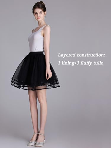 Women Tutu Skirt Petticoat Underskirt Party Evening Wedding4