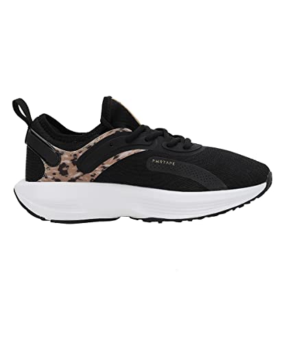 PUMA PUMA Women's Pwr Xx Nitro Safari Glam Gymnastics Shoe, Puma Black Puma Team Gold, 9 US