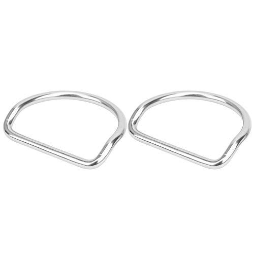 Pleated Diving of Stainless Steel Rings for a 2-inch Strap Weight Belt, Solid and Durable Diving Accessories for Outdoor Activities, 2pcs Dring la/Surf/Climb