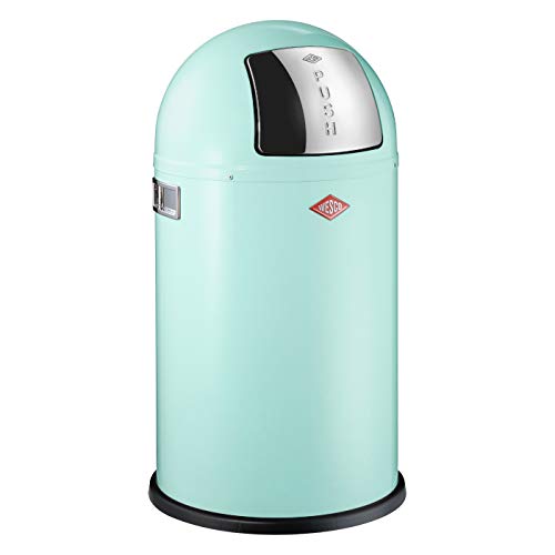 Tech Deals 🔥 WESCO Push Boy Rubbish Bin, Powder-Coated Sheet Steel, 35 x 35 x 63 cm, Powder-Coated Sheet Steel, Mint, 35.0x35.0x63.0 cm