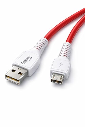 Image of Micro USB Fast Charging Cable 65W 6A, 1.2m Data Sync & Charge Cord, Durable PVC, Compatible with Samsung, Oppo, Vivo, Mi, Tablets & Micro USB Devices (Red)