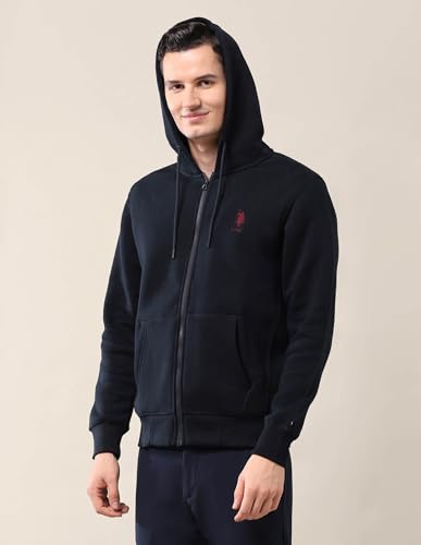 Image of U.S. Polo ASSN. Solid Regular Fit Sweatshirt for Men - Comfortable, Full Sleeves Men Sweatshirts