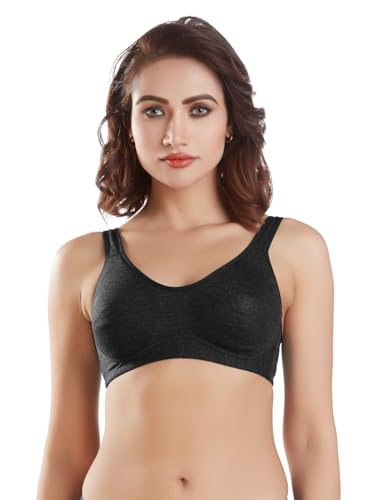 Image of SONARI Women's Cotton Polyester Lightly Padded Wire Free Seamless Bra Green