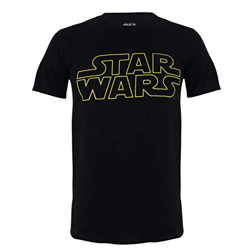 Star Wars Camiseta con Logotipo básico Hombre, Negra, Talla XL,